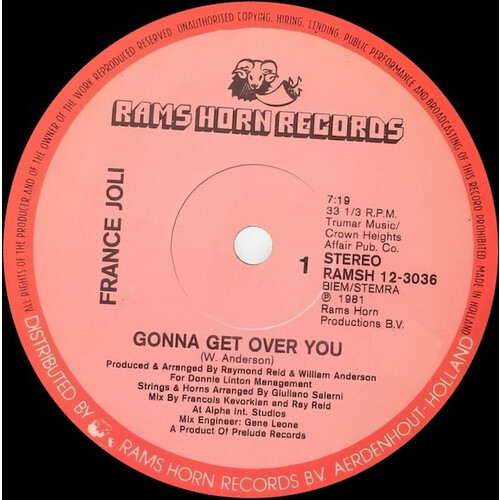 Gonna Get Over You (Vocal) b/w Gonna Get Over You (Instrumental)
