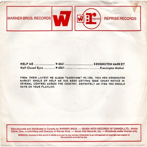 Help Me b/w Half Closed Eyes