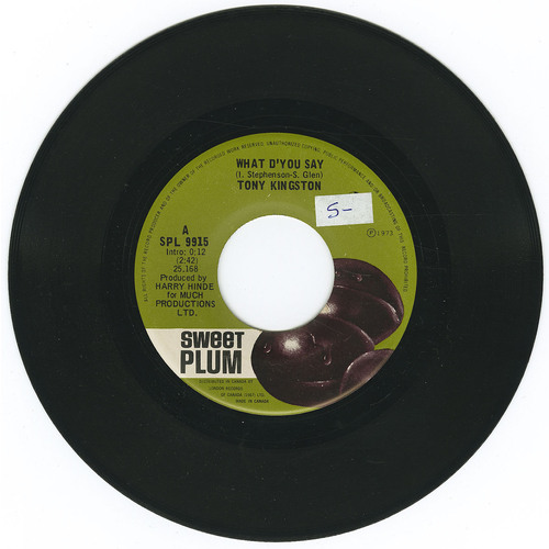 What d'You Say b/w What d'You Say (instrumental)