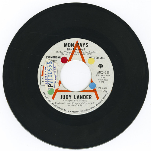 Mon Pays (My Country) b/w Weepland