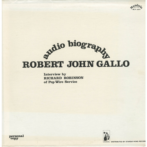 Audio Biography (interview with Richard Robinson of Pop Wire Service)