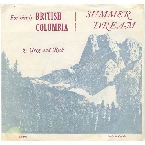 For This Is British Columbia b/w Summer Dream (picture sleeve)