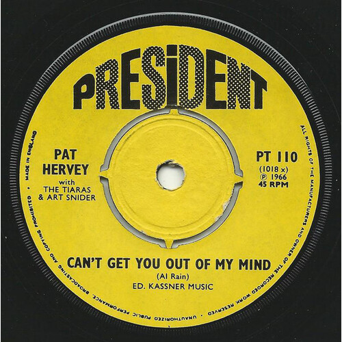 Can't Get You Out Of My Mind b/w Givin' In (With The Tiaras and Art Snider)