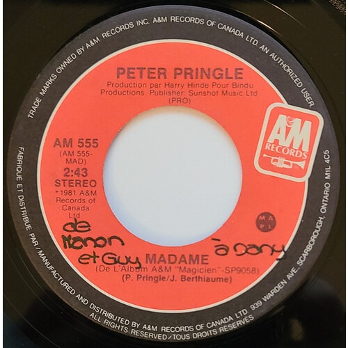 Madame b/w Tant De Jours, Tant De Nuits