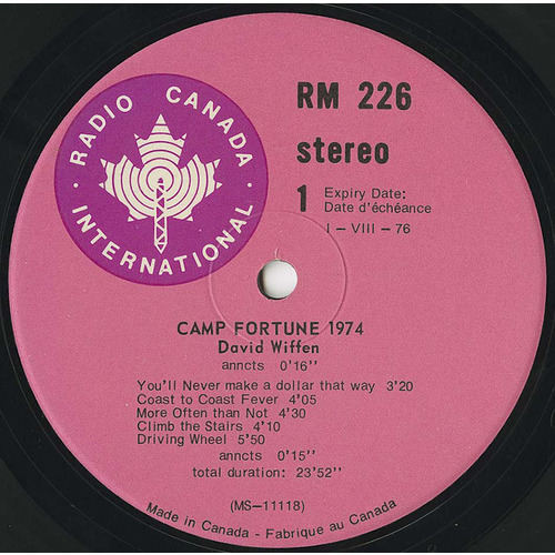 Camp Fortune (split with Tex Lecor)