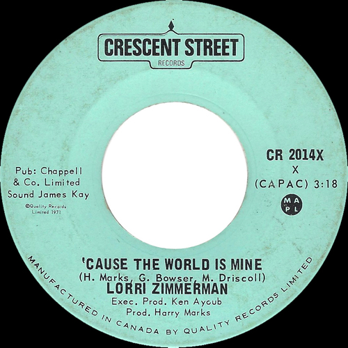 'Cause the World is Mine b/w Don't Twist My Mind