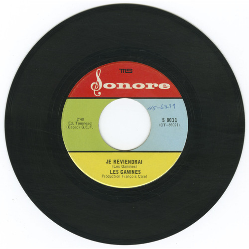 Je reviendrai b/w Vis ta vie mon gars