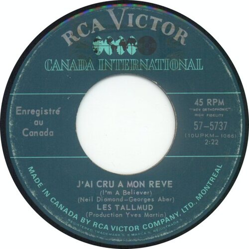 J'ai Cru À Mon Rêve (I'm A Believer) b/w On Est Heureux (We'll Meet Again)