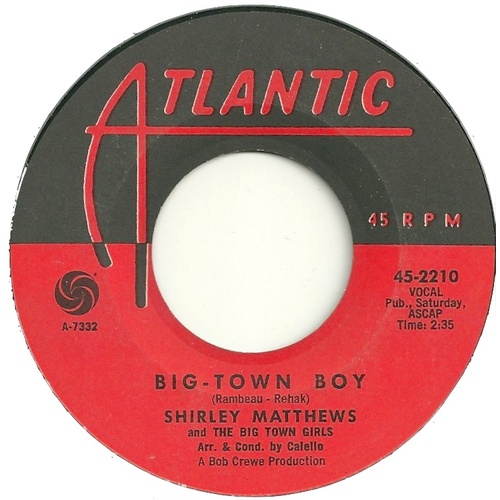 Big Town Boy b/w (You Can) Count On Me