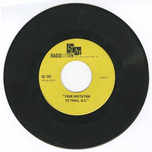 Wonderful Trail, B.C. b/w Your Invitation to Trail, B.C.