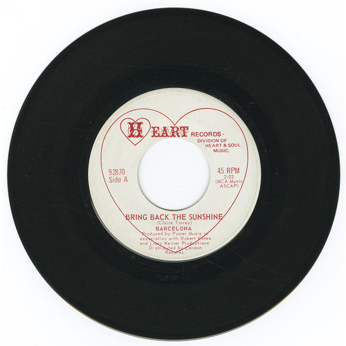 Bring Back the Sunshine b/w I May Have Been a Fool