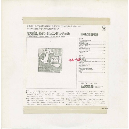 Wild Things Run Fast (test pressing)