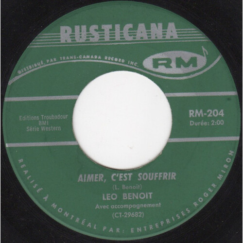 Aimer c'est souffrir b/w Je ne vivrais que pour toi