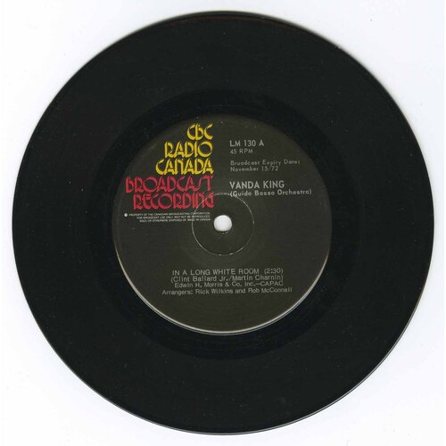 In a Long White Room b/w Papa Won’t You Let Me Go to Town (with The Guido Basso Orchestra)