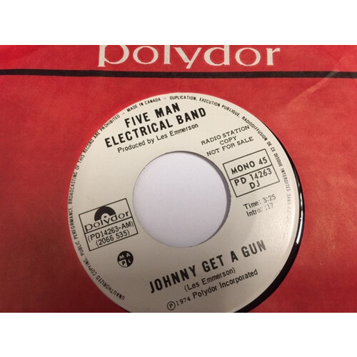 Johnny Get a Gun b/w Johnny Get a Gun (mono DJ)