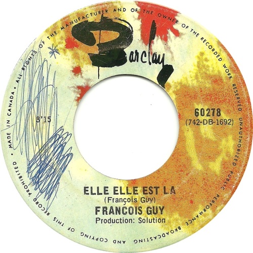 Elle Elle Est Là b/w J'devrais-tu Te L'dire