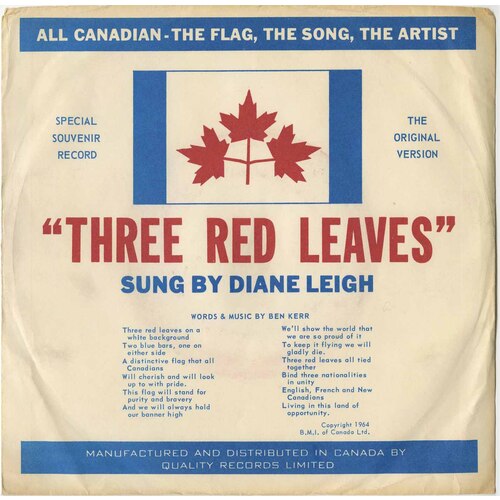 Three Red Leaves b/w The Biggest Hurt Of All (picture sleeve)