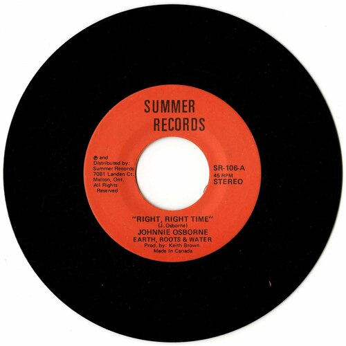 Right, Right Time b/w 	Right, Right Time Version