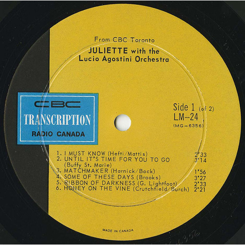 Juliette with the Lucio Agostini Orchestra