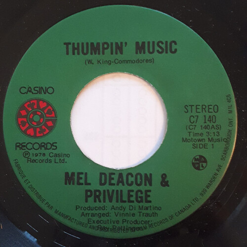 Thumpin' Music b/w It's All Over (With Mel Deacon)
