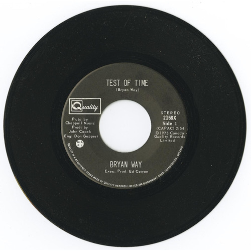 Test of Time b/w Say My Goodbyes to the Rain