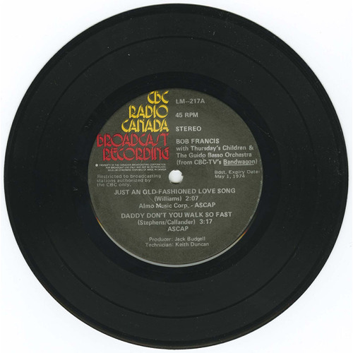 with Thursday's Children & The Guido Basso Orchestra (from CBC TV's Bandwagon)