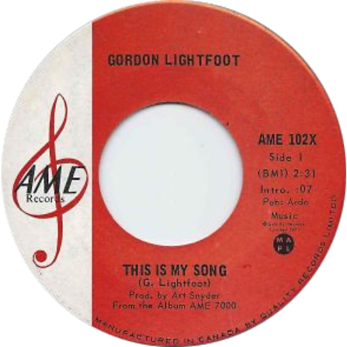 This Is My Song b/w Sleep Little Jane