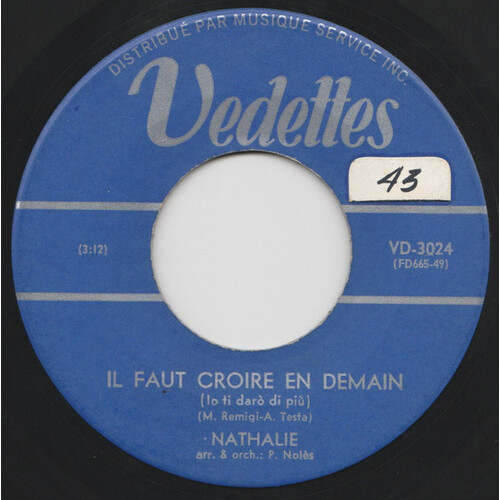 Il faut croire en demain b/w C'est trop tard