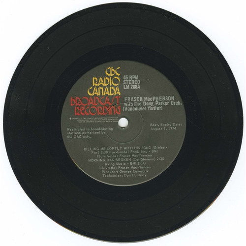 With The Doug Parker Orchestra (Vancouver flutist)