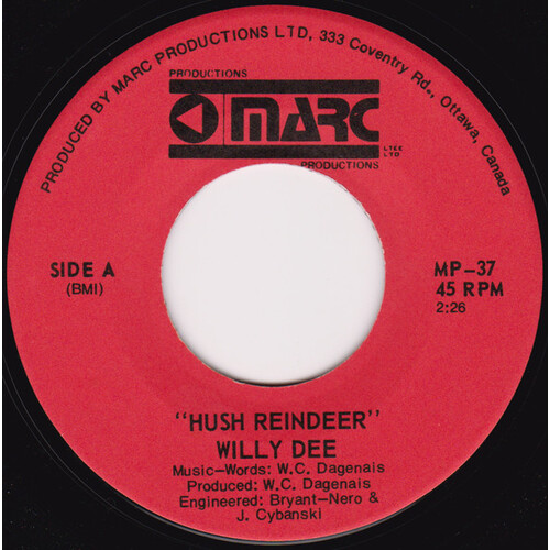 Hush Reindeer b/w White Christmas Today