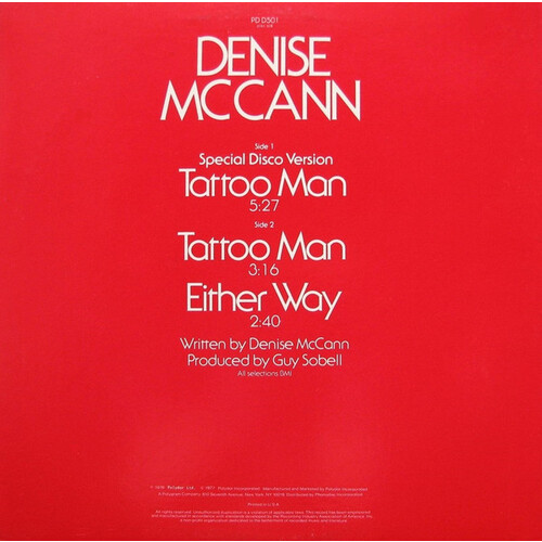 Tattoo Man (Special Disco Version)