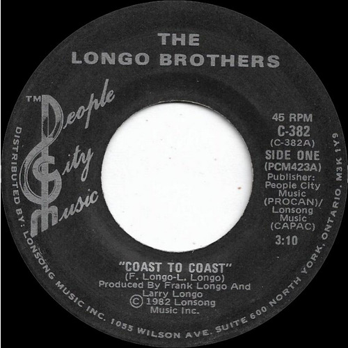 Coast to Coast	 b/w Takin' Off