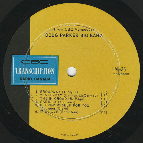 Parker, Doug Big Band (split with Al Harris Ensemble)