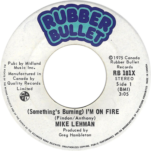 I'm On Fire b/w Here it Comes Again