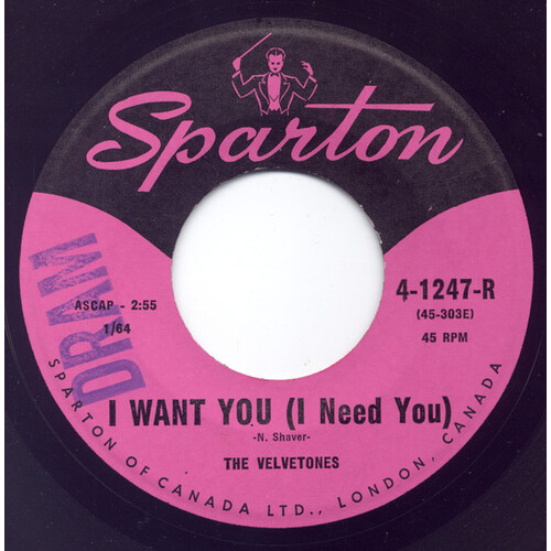 I Want You (I Need You) b/w My Little Sweetie