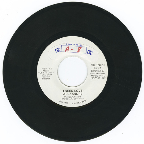 I Need Love b/w Sheila