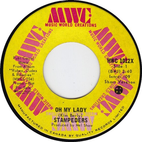 Oh My Lady (short version) b/w Oh My Lady (long version) (promo only)