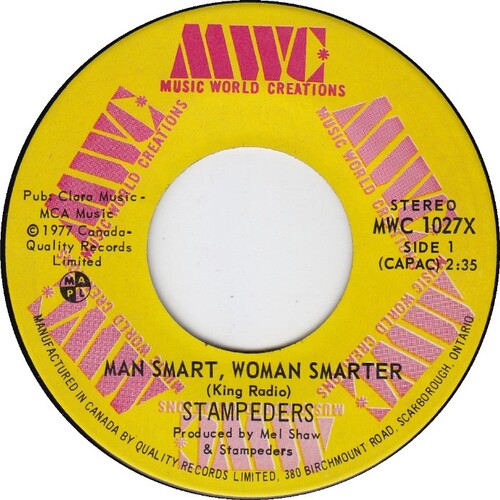 Man Smart, Woman Smarter b/w Believe It