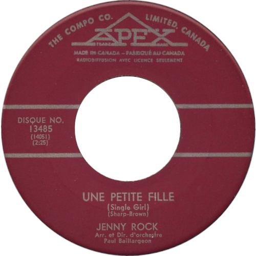 Une Petite Fille (Single Girl) b/w Quebec (Jackson) (et Pierre Nolès)