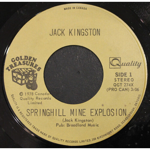 Springhill Mine Explosion b/w How Far Is She Now