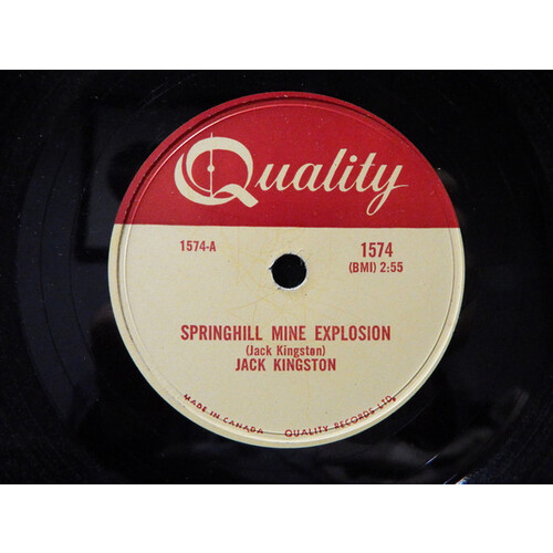 Springhill Mine Explosion b/w Singin' The Blues