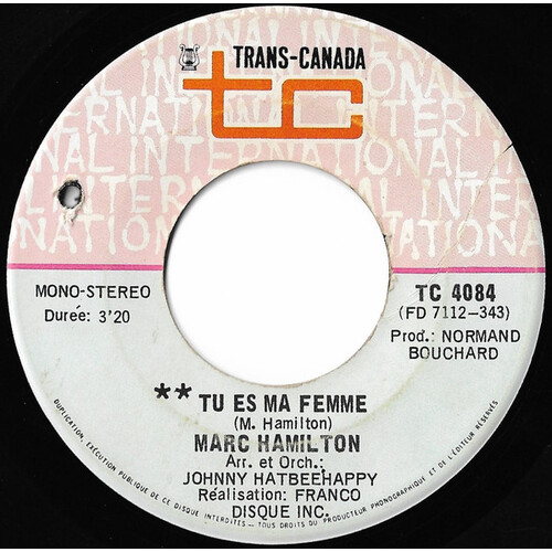 	Tu Es Ma Femme b/w Dans La Vie