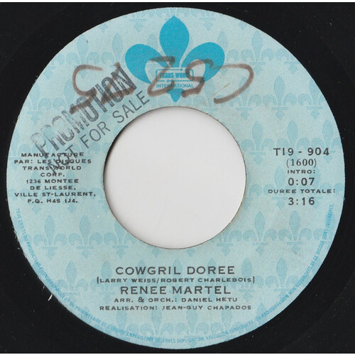 Cowgirl Dorée b/w Cowgirl Dorée Version Instrumentale