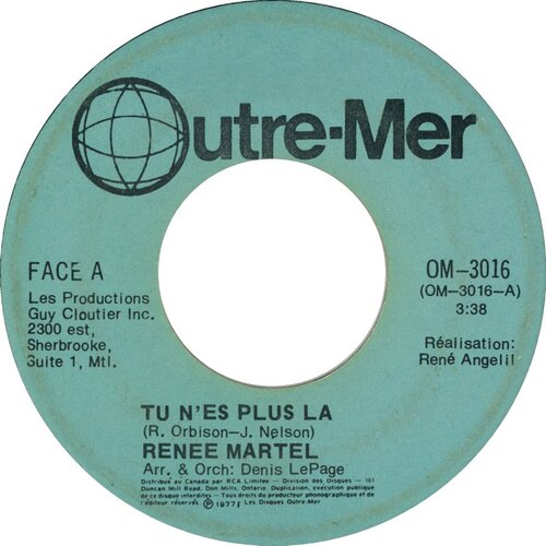  Tu N'es Plus Là b/w Un Amour Comme Le Nôtre