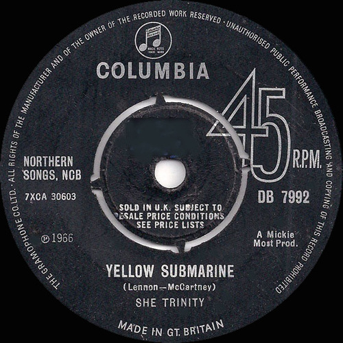 Yellow Submarine b/w Promise Me You'll Cry