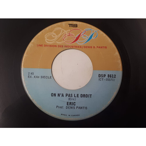 	On N'a Pas Le Droit b/w C'est Toi Que J'aime