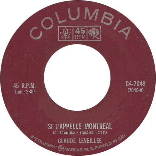  Si J'appelle Montréal b/w Ou Va Mon Coeur