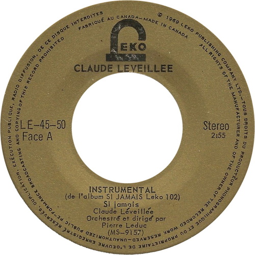 Si Jamais (Instrumental) b/w Marie-Rose (Instrumental)