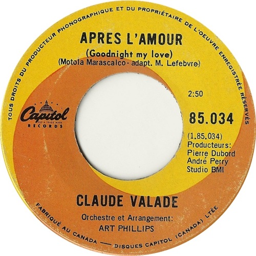 Après L'amour (Goodnight my love) b/w Que Te Dire Encore