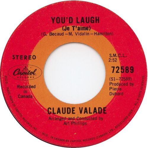  You'd Laugh (Je T'aime) b/w Just Come Home (C'est L'amour)